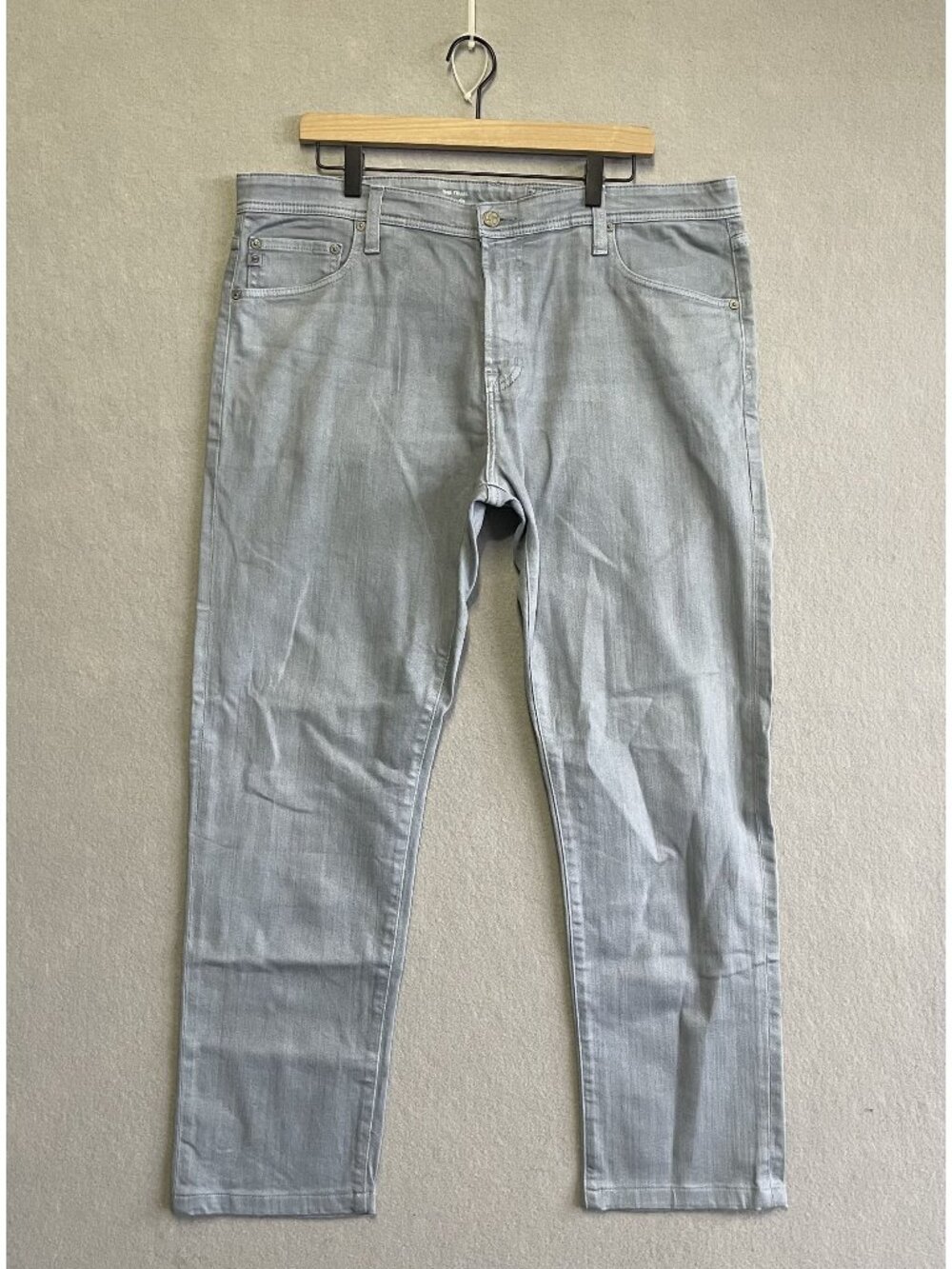 AG Adriano Goldschmied The Tellis Modern Slim Light Gray Jeans 38R Cotton Blend